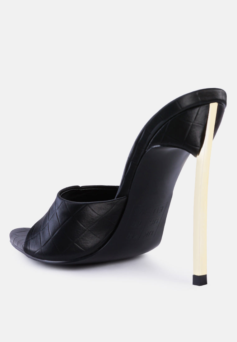 Bottoms Up Strappy Slip On Stiletto Heels from London Rag International