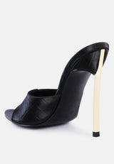 Bottoms Up Strappy Slip On Stiletto Heels from London Rag International