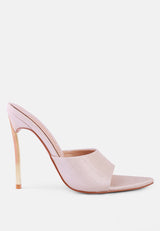 Bottoms Up Strappy Slip On Stiletto Heels from London Rag International