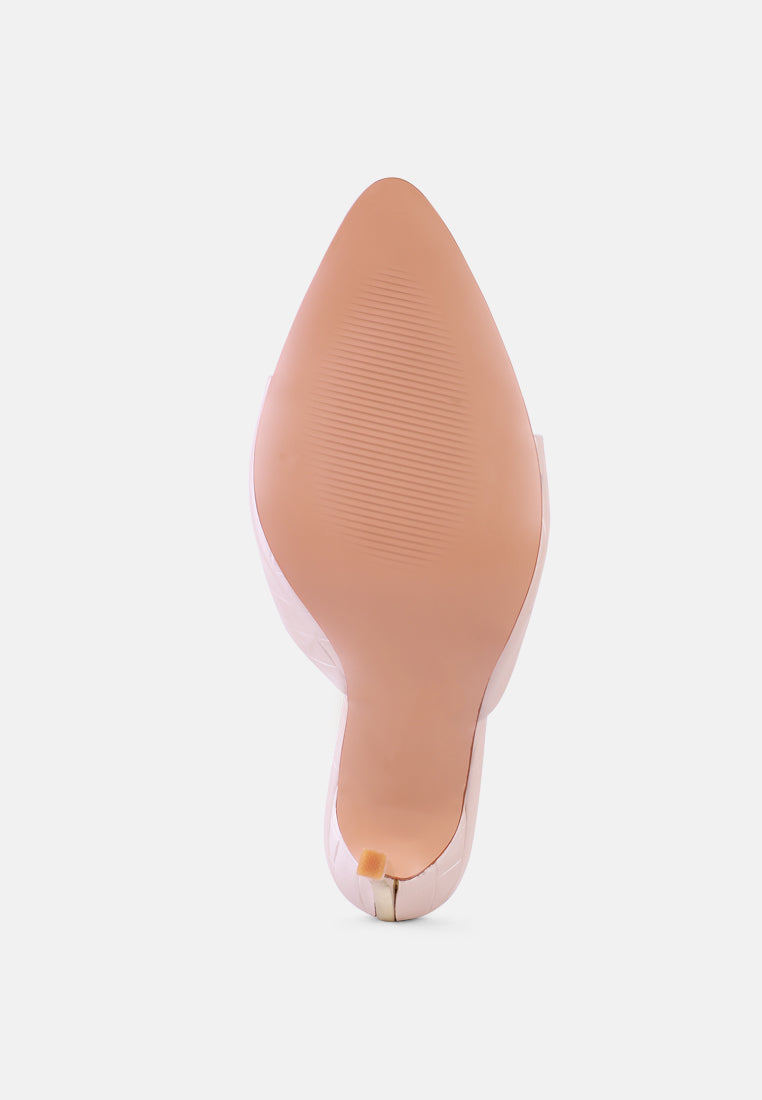 Bottoms Up Strappy Slip On Stiletto Heels from London Rag International