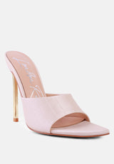 Bottoms Up Strappy Slip On Stiletto Heels from London Rag International