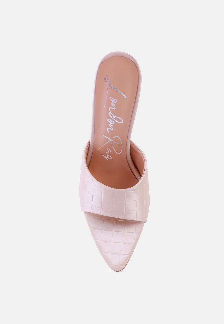 Bottoms Up Strappy Slip On Stiletto Heels from London Rag International