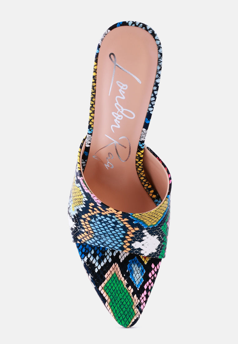 Bottoms Up Strappy Slip On Stiletto Heels from London Rag International