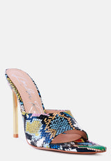 Bottoms Up Strappy Slip On Stiletto Heels from London Rag International