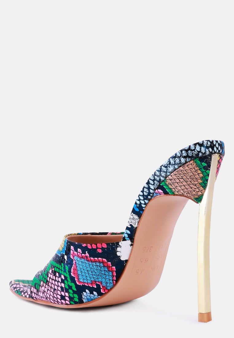 Bottoms Up Strappy Slip On Stiletto Heels from London Rag International