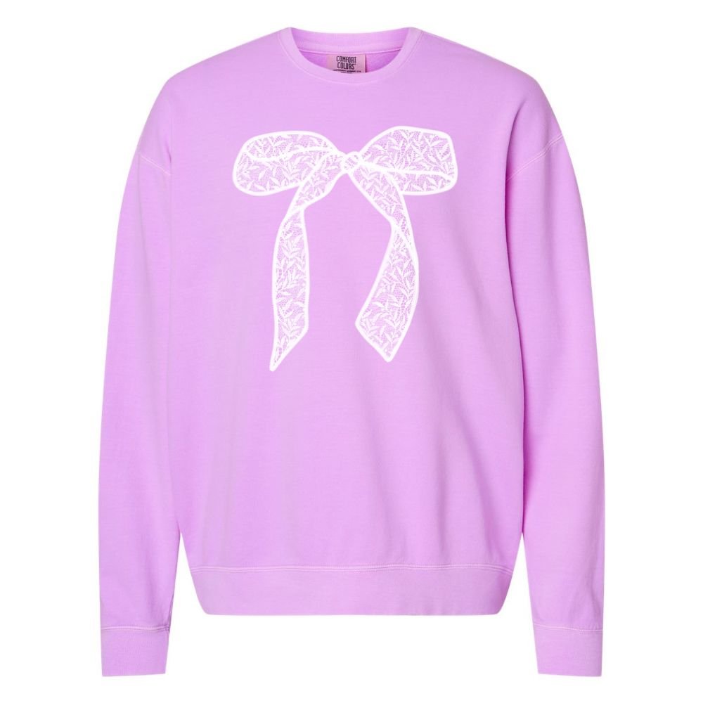 Bow 'Lace It Up' Lightweight Sweatshirt from United Monograms