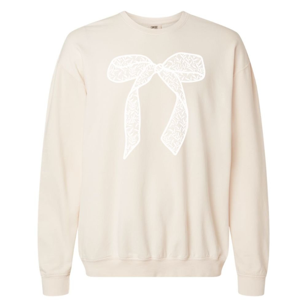 Bow 'Lace It Up' Lightweight Sweatshirt from United Monograms