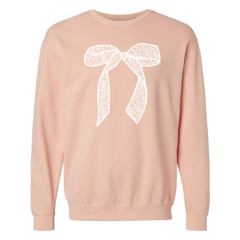 Bow 'Lace It Up' Lightweight Sweatshirt from United Monograms