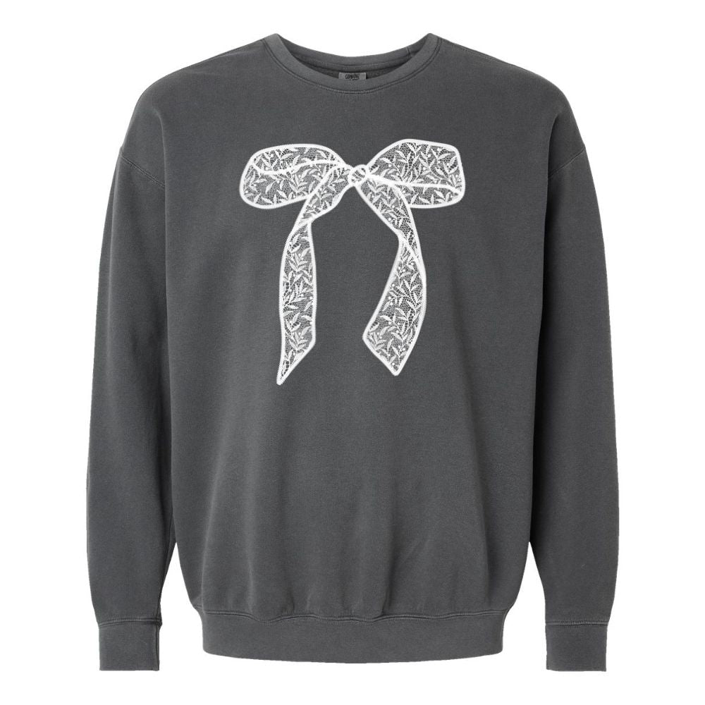 Bow 'Lace It Up' Lightweight Sweatshirt from United Monograms