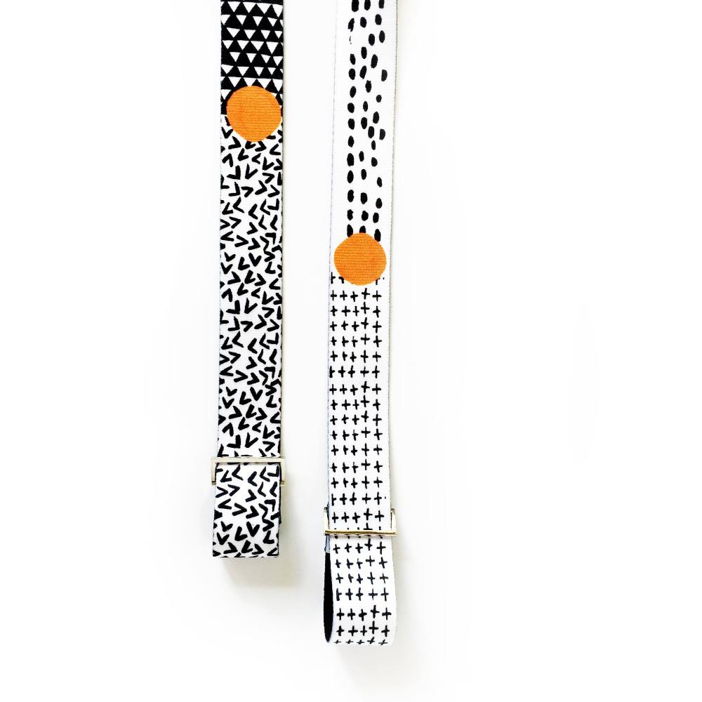Bowie Yoga Strap – White Stretching Strap w/ Metal Buckles from Yune Yoga