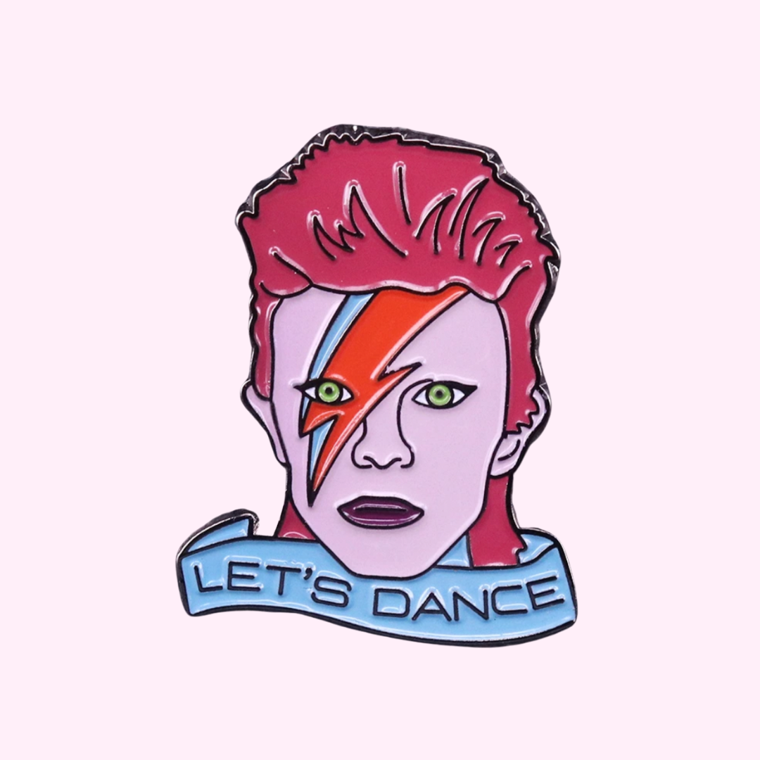 Bowie Let's Dance Enamel Pin from Medusa's Makeup