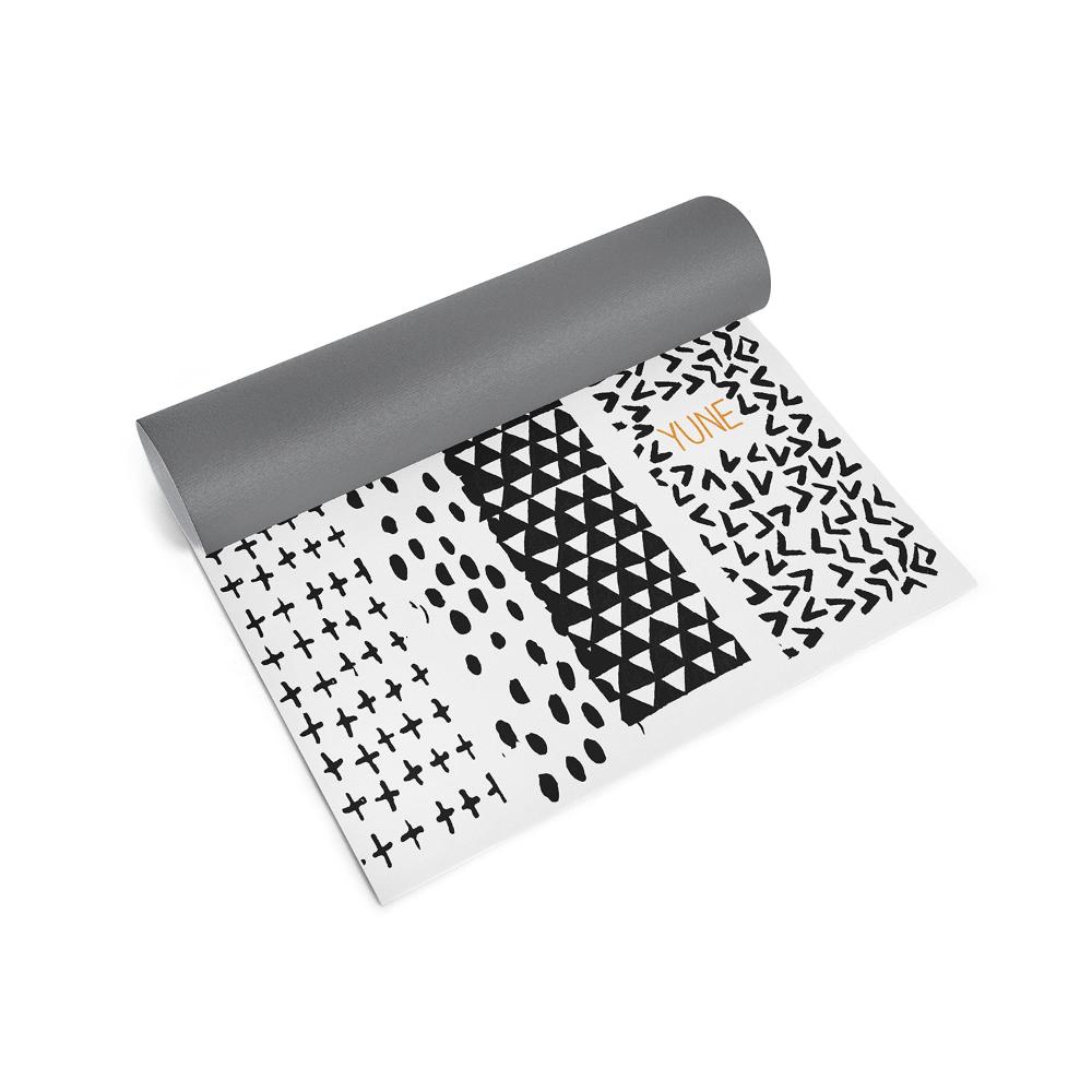 Yoga Mat | 6mm Lightweight | Black White Orange | Non-Slip | Eco Friendly | Yune Yoga | Bowie from Yune Yoga
