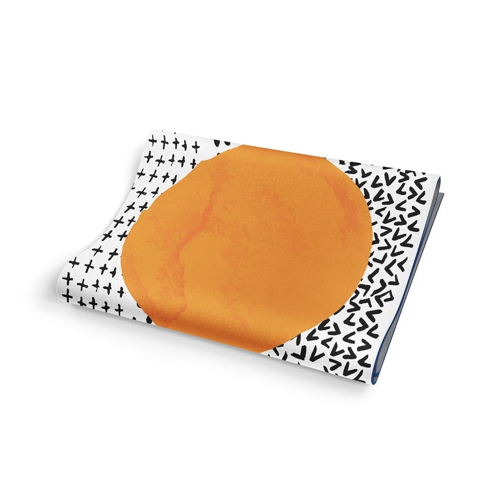 Yoga Mat | 6mm Lightweight | Black White Orange | Non-Slip | Eco Friendly | Yune Yoga | Bowie from Yune Yoga