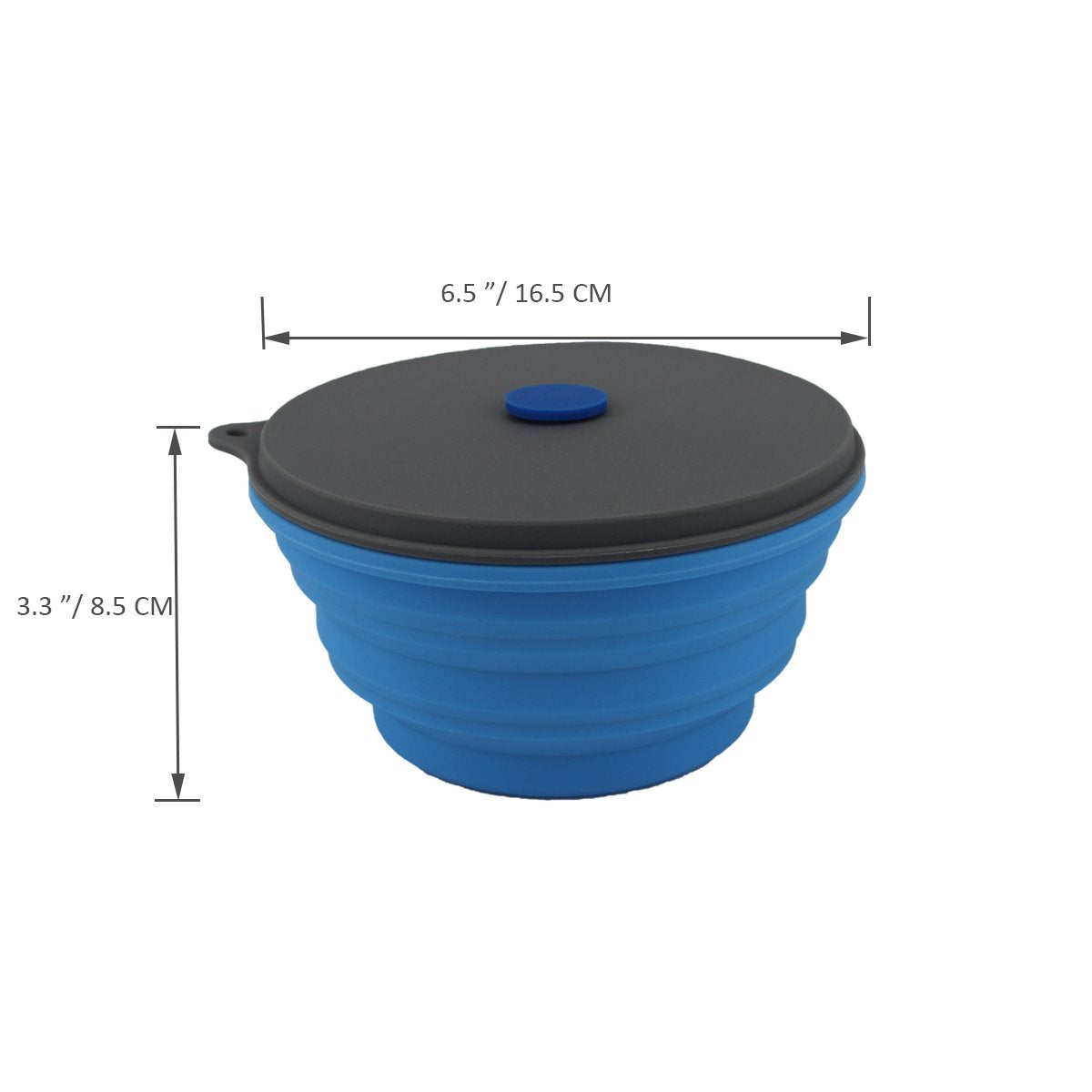 Mr. Peanut's 30oz Collapsible Silicone Camping Bowl with Lid & Foldable Fork from Mr. Peanut's Pet Carriers