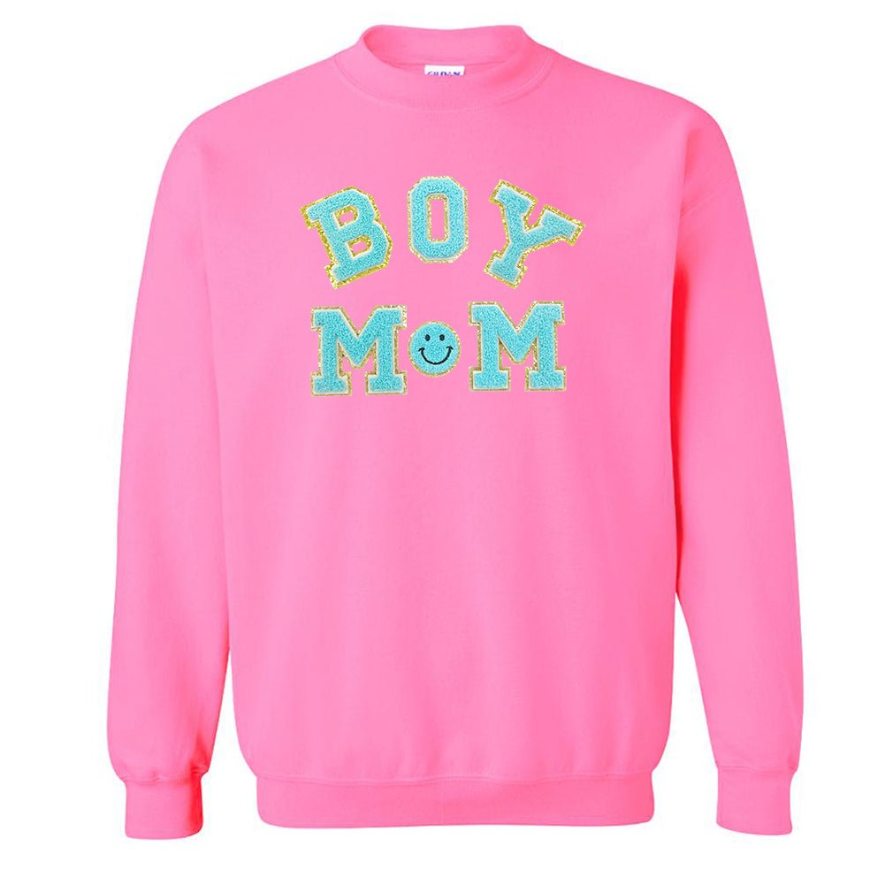 Boy Mom Letter Patch Sweatshirt from United Monograms