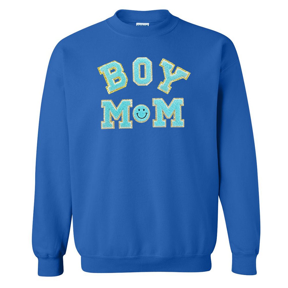 Boy Mom Letter Patch Sweatshirt from United Monograms