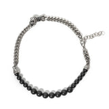 Skullistic Double Layer Obsidian Bracelet from Zapps Clothing