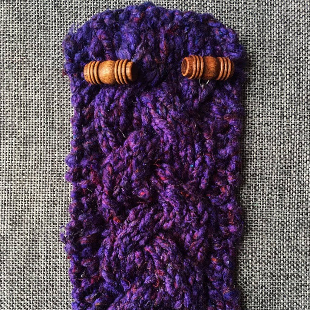 Braided Cable Mug Coozie Knit Pattern from Darn Good Yarn