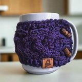 Braided Cable Mug Coozie Knit Pattern from Darn Good Yarn