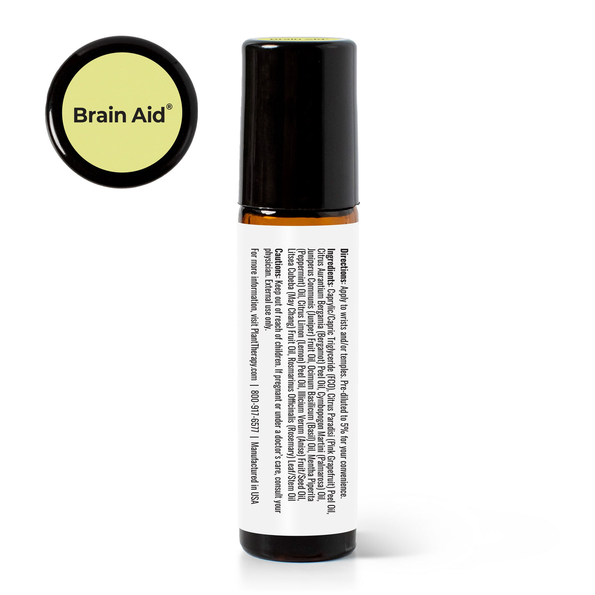 Brain Aid Essential Oil Blend Pre-Diluted Roll-On From Plant Therapy