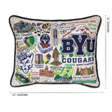 Brigham Young University (BYU) Collegiate Hand-Embroidered Pillow from Quirks!