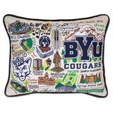 Brigham Young University (BYU) Collegiate Hand-Embroidered Pillow from Quirks!