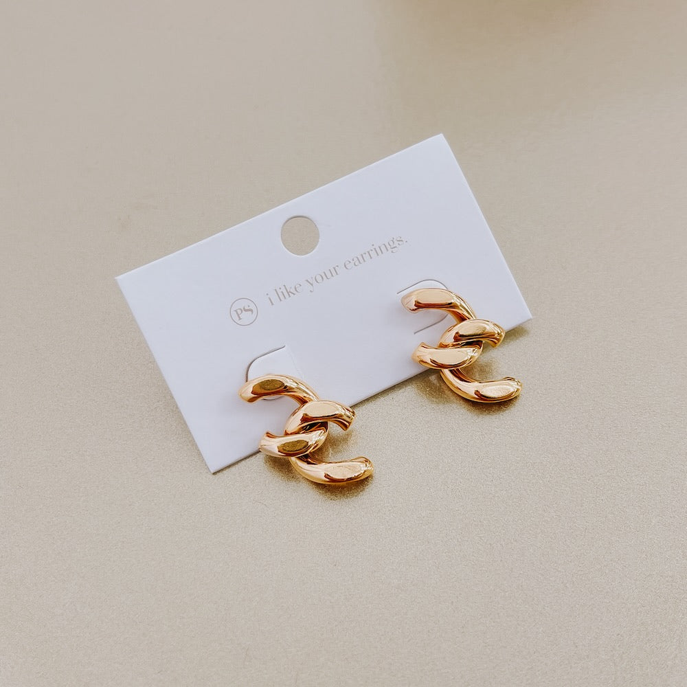 Broken Chain Link Earrings - WATERPROOF from Pretty Simple