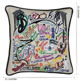 Brooklyn Hand-Embroidered Pillow from Quirks!