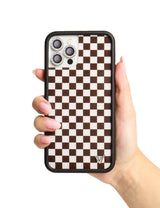 Checkers | Brown iPhone Case from Wildflower Cases