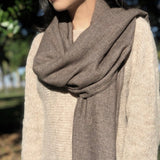 Espresso Handloom Cashmere Scarf from SLATE + SALT