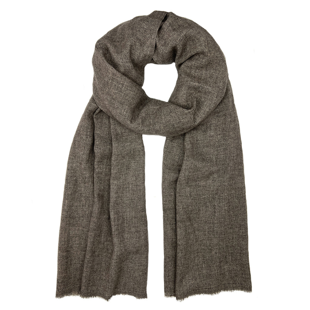 Espresso Handloom Cashmere Scarf from SLATE + SALT