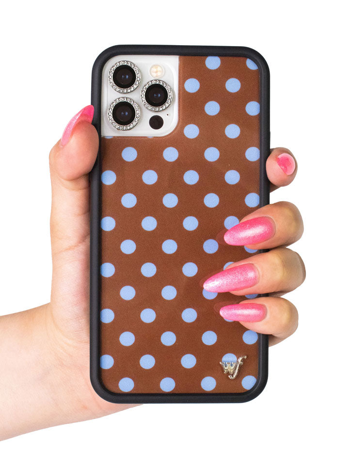 Polka Dot | Brown and Blue iPhone Case from Wildflower Cases