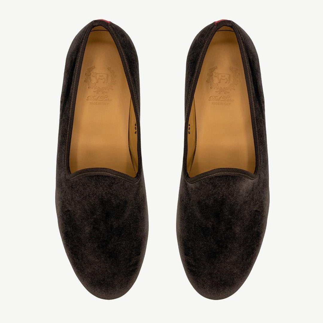 Men's Brown Velvet Slipper II from Del Toro Shoes