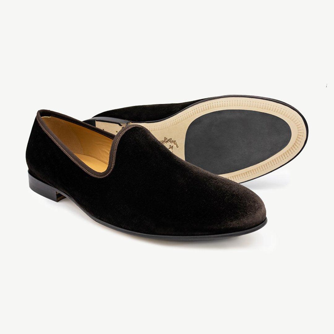 Men's Brown Velvet Slipper II from Del Toro Shoes
