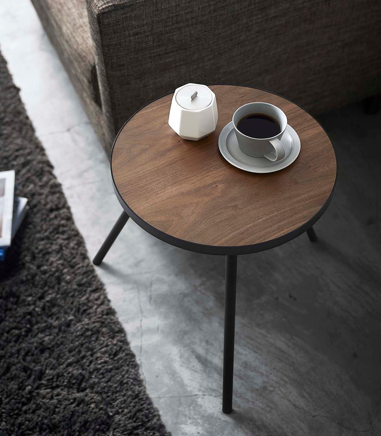 Side Table (20" H)  - Steel + Wood from Yamazaki Home