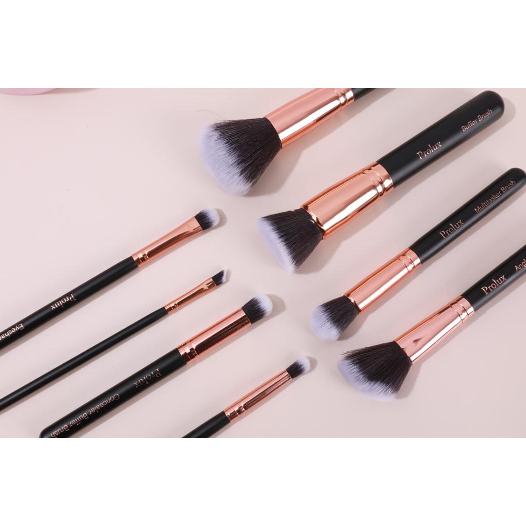 Deluxe Face and Eye Brush set | Face and Eye Makeup Brush Set From Prolux Cosmetics