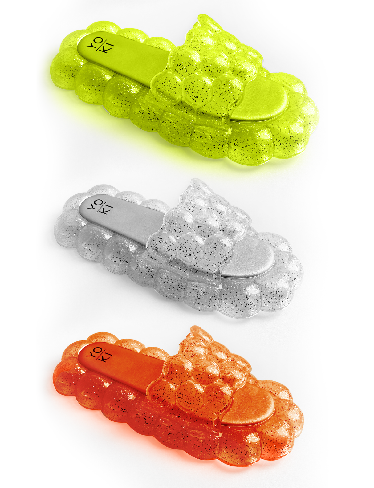 ADULT NEON LIME BUBBLE SLIDES from Pals Socks