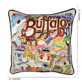 Buffalo Hand-Embroidered Pillow by CatStudio from Quirks!