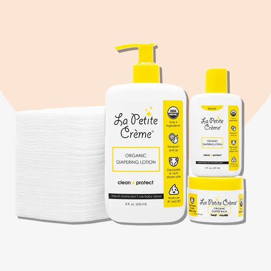Organic French Diaper Care - Gift Set (Disposable Pads) from La Petite Creme