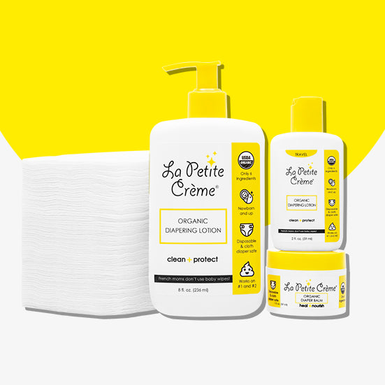 Organic French Diaper Care - Gift Set (Disposable Pads) from La Petite Creme