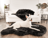 PupRug by Paw.com™  Faux Fur Orthopedic Dog Bed - Curve Midnight Black from Paw.com