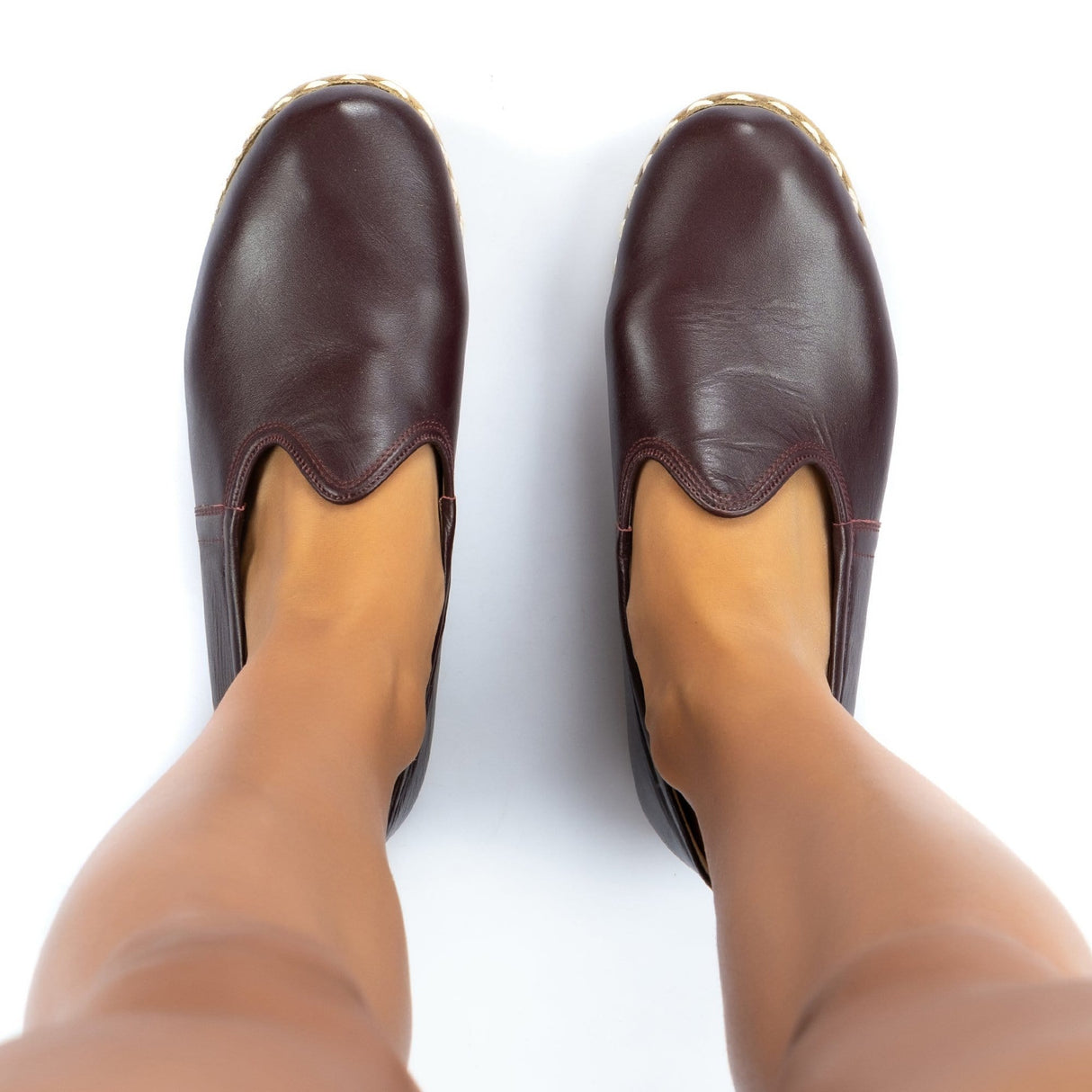 Men's Maroon Slip On Shoes from Atlantis Handmade Shoes