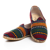 Men's Burgundy Kilim Slip On Shoes from Atlantis Handmade Shoes