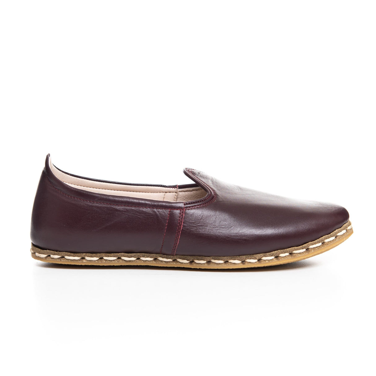Women's Maroon Slip On Shoes from Atlantis Handmade Shoes