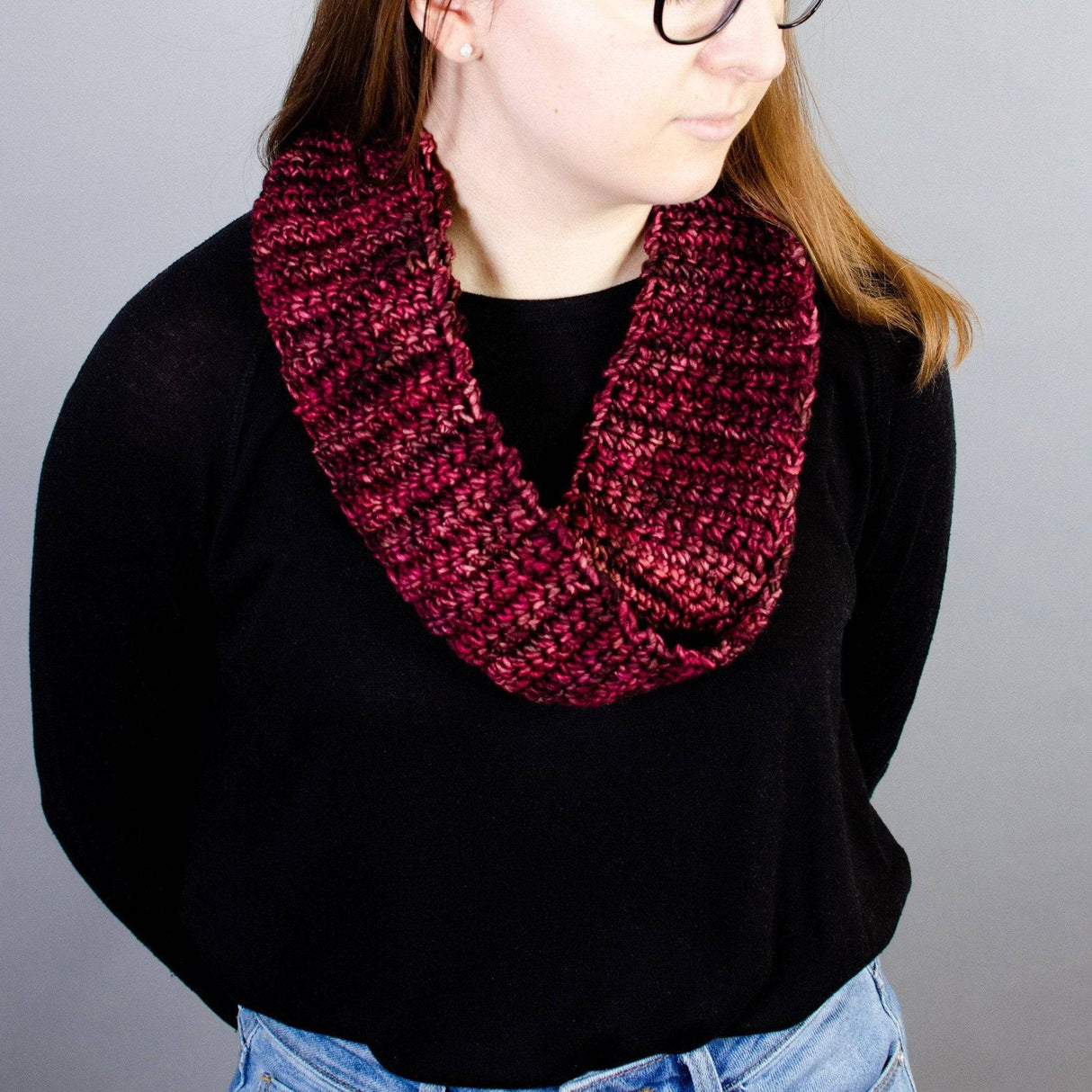 Burst My Bobble Infinity Scarf Crochet Pattern from Darn Good Yarn