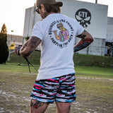 Business In The Front. Party In The Back. Party Men's T-Shirt From Combat Iron Apparel