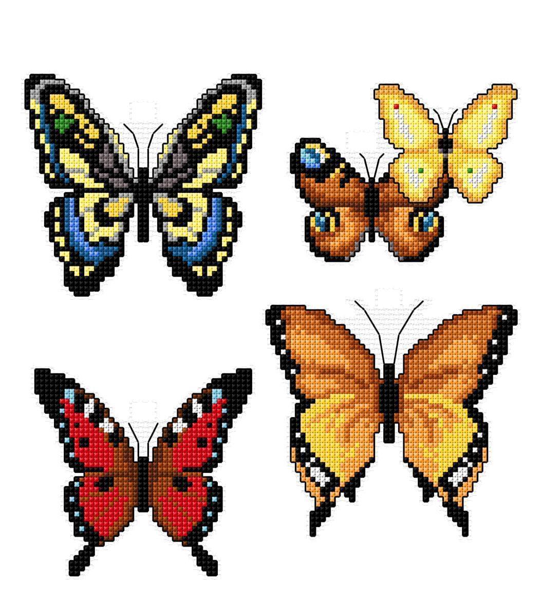 Butterflies 117CS Counted Cross-Stitch Kit From Wizardi