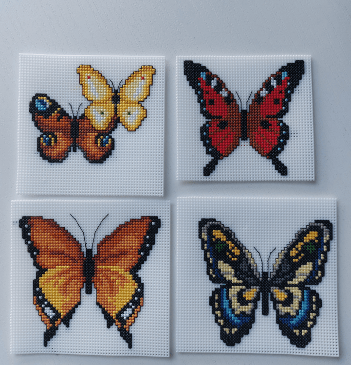 Butterflies 117CS Counted Cross-Stitch Kit From Wizardi
