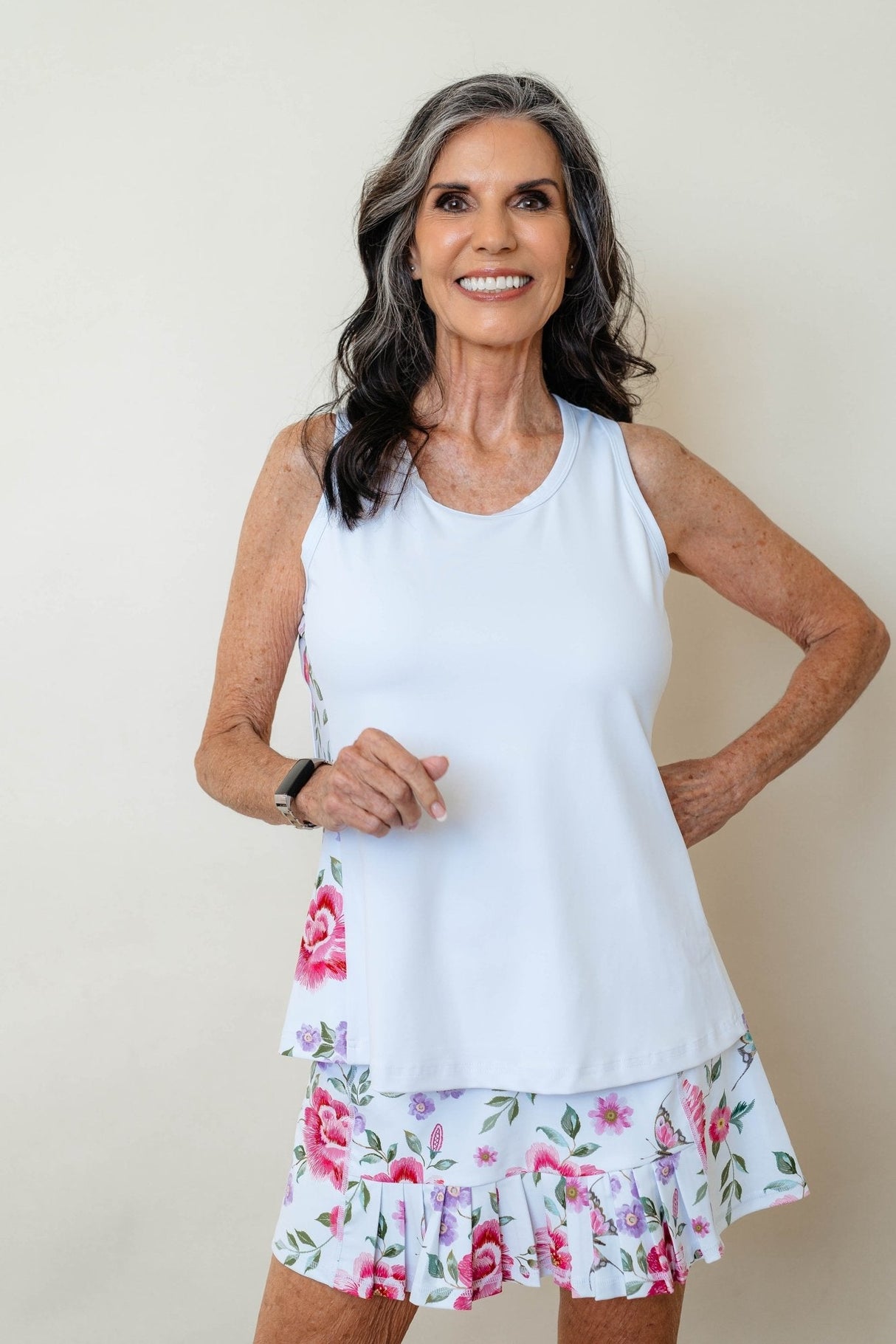 Butterfly Classic Loose White Tank from Nikkib Sportswear