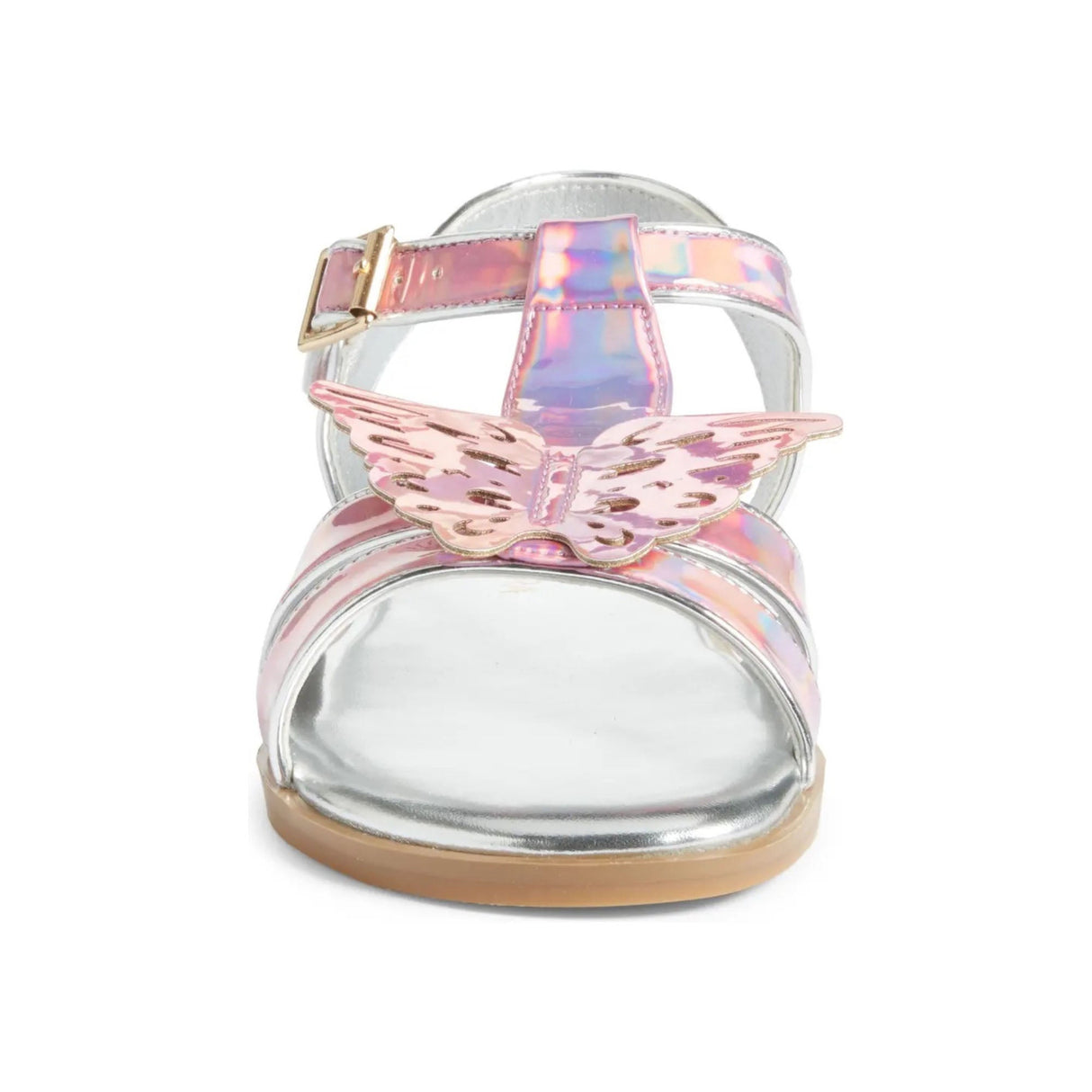 Miss Butterfly Sandal in Rainbow Iridescent - Kids from Yosi Samra